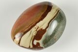 Polished Polychrome Jasper Palm Stone - Madagascar #196528-1